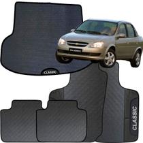 Kit Jogo Tapete Classic 2011a 2017 4 Peças + Tapete Porta Mala Emborrachado Automotivo Personalizado Kit Jogo Tapete Classic 2011a 2017 4 Peças + Tapete Porta Mala Emborrachado Automotivo Personalizado