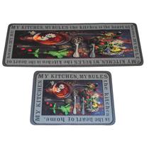 Kit Jogo Tapete Emborrachado 2 peças Cozinha. Kit Jogo Tapete Emborrachado 2 peças Cozinha.