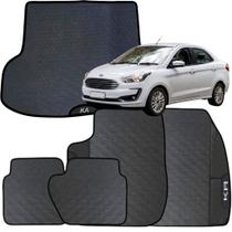 Kit Jogo Tapete Ka Sedan 2014 a 2021 4 Peças + Tapete Prota Malas Emborrachado Carro Personalizado Kit Jogo Tapete Ka Sedan 2014 a 2021 4 Peças + Tapete Prota Malas Emborrachado Carro Personalizado