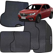Kit Jogo Tapete Logan 2021 a 2025 4 Peças + Tapete Porta Malas Emborrachado Carro Personalizado Kit Jogo Tapete Logan 2021 a 2025 4 Peças + Tapete Porta Malas Emborrachado Carro Personalizado