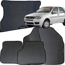 Kit Jogo Tapete Palio 2004 a 2013 4 Peças + Tapete Porta Malas Emborrachado Automotivo Personalizado