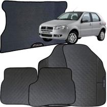 Kit Jogo Tapete Palio 2007 a 2014 4 Peças + Tapete Porta Malas Emborrachado Automotivo Personalizado