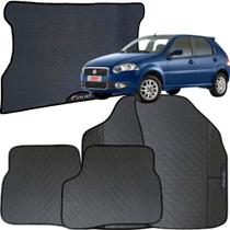Kit Jogo Tapete Palio 2010 a 2014 4 Peças + Tapete Porta Malas Emborrachado Automotivo Personalizado