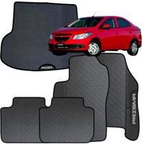 Kit Jogo Tapete Prisma 2013 a 2015 4 Peças + Tapete Porta Malas Emborrachado Carro Personalizado Kit Jogo Tapete Prisma 2013 a 2015 4 Peças + Tapete Porta Malas Emborrachado Carro Personalizado