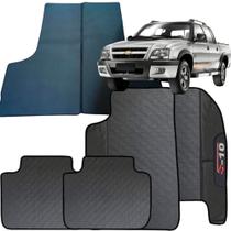 Kit Jogo Tapete S10 2005 a 2012 4 Peças + Tapete Caçamba Emborrachado Automotivo Personalizado Kit Jogo Tapete S10 2005 a 2012 4 Peças + Tapete Caçamba Emborrachado Automotivo Personalizado