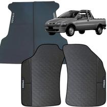 Kit Jogo Tapete Strada 1996 a 2003 4 Peças + Tapete caçamba Emborrachado Automotivo Personalizado Kit Jogo Tapete Strada 1996 a 2003 4 Peças + Tapete caçamba Emborrachado Automotivo Personalizado