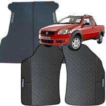 Kit Jogo Tapete Strada 2008 a 2017 4 Peças + Tapete caçamba Emborrachado Automotivo Personalizado Kit Jogo Tapete Strada 2008 a 2017 4 Peças + Tapete caçamba Emborrachado Automotivo Personalizado