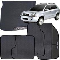 Kit Jogo Tapete Tucson 2003 a 2019 4 Peças + Tapete Porta Malas Emborrachado Carro Personalizado