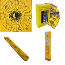 Kit Jogo Tarot Completo Toalha +Baralho +Incenso+ Incensário