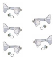 Kit Jogo Tarraxa Contra Baixo 5 Blindada Prata Cromada 2R+3L