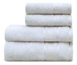 Kit Jogo Toalha De Banho 4 Pçs Incluindo 2 Banho E 2 Rosto
