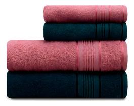 Kit Jogo Toalha De Banho 4 Pçs Incluindo 2 Banho E 2 Rosto