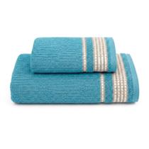 Kit Jogo Toalhas Primor Banhão e Rosto Azul Piscina Primorax Kit Jogo Toalhas Primor Banhão e Rosto Azul Piscina Primorax