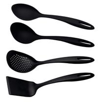 Kit Jogo Utensílios Cozinha Tramontina Conjunto 4 Pç Espátula Colher Concha Escumadeira