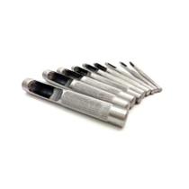 Kit Jogo Vazador de Couro EVA 8 Peças Starfer Furador Perfurador Lona Papelão Manual Circulo 3mm a 10mm Artesanato