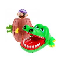 Kit Jogos Brinquedo Infantil Crocodilo Morde Dedo + Pula Pirata + Quebra Gelo do Pinguim Infantil Kit Jogos Brinquedo Infantil Crocodilo Morde Dedo + Pula Pirata + Quebra Gelo do Pinguim Infantil