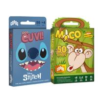 Kit Jogos Cartas Mico Baralho e Eu Vi Stitch Disney Copag