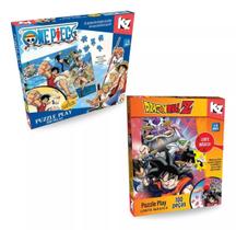Kit Jogos De Atenção Quebra-cabeça One Piece E Dragon Ball