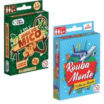 Kit Jogos de Cartas Rouba Monte e Jogo da Memória com Jogo Do Mico e Jogo Da Memória 56 Cartas 2 Em 1