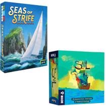 Kit Jogos De Tabuleiro Aventura Marinha Com barcos E Piratas Seas Of Strife Sail Board Game