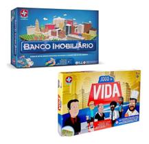 Kit Jogos De Tabuleiro Banco Imobiliário E Jogo Da Vida