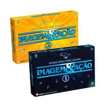 Kit Jogos Imagem Ação 1 e 2 Grow com Tabuleiro e Cartas Diversão Criativa para Toda Família a Partir de 10 Anos Kit Jogos Imagem Ação 1 e 2 Grow com Tabuleiro e Cartas Diversão Criativa para Toda Família a Partir de 10 Anos