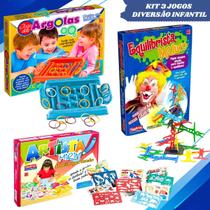 Kit Jogos Pedagógicos Infantil - Argolas, Equilibrista e Artista Mirim para Coordenação Motora e Diversão