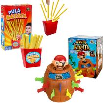Kit Jogos Pula Batata + Barril Pula Pirata Médio - ART Brink Kit Jogos Pula Batata + Barril Pula Pirata Médio - ART Brink