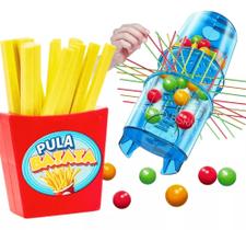 Kit Jogos Tabuleiros Infantil para toda Familia Kit 2 Em 1 Tira Vareta e Pula Batata