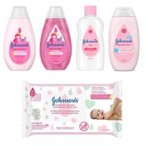 Kit Johnsons Baby Sh + Cond. + Hidratante + Óleo + Lenço