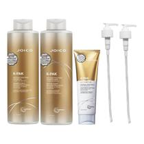 Kit Joico K-Pak - Shampoo 1L + Condicionador 1L + Máscara Hydrator 250ml + Válvula Pump Kit Joico K-Pak - Shampoo 1L + Condicionador 1L + Máscara Hydrator 250ml + Válvula Pump