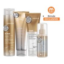 Kit Joico K-Pak Shampoo 300ml + Condicionador 250ml + Intense Hydrator 250ml + Leave-In Brightening Veil + Presente Necessaire