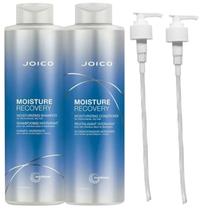 Kit Joico Moisture Recovery - Shampoo 1L + Condicionador 1L + Válvula Pump