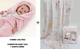 Kit Jolitex Enxoval ! Cobertor Baby Sac + Manta Bebe Menina