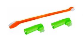 Kit Jolitex Homepet Escova de Dentes para Cães e Gatos