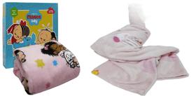 Kit Jolitex Manta Bebe Menina + Cobertor Monica Rosa Enxoval Kit Jolitex Manta Bebe Menina + Cobertor Monica Rosa Enxoval