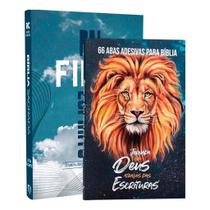 Kit Jornada com Deus Bíblia Sagrada RC Letra Gigante Capa Dura Pai, Filho e Espírito + Abas Adesivas para Bíbl