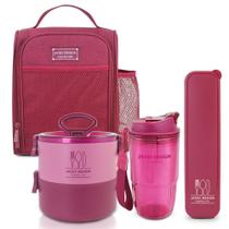 Kit Joy 4 Peças Bolsa Térmica, Marmita 1600ml, Copo 500ml E Porta Talheres Kit Joy 4 Peças Bolsa Térmica, Marmita 1600ml, Copo 500ml E Porta Talheres