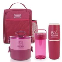 Kit Joy Bolsa Térmica, Porta Escova, Pasta De Dente, Pote Marmita 2 Andares E Garrafa Vinho Kit Joy Bolsa Térmica, Porta Escova, Pasta De Dente, Pote Marmita 2 Andares E Garrafa Vinho