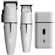 Kit Jrl Corte, Acabamento E Shaver Ghost 2 Branca Cor Branco 110v/220v Máquina de Cortar Cabelo e Barba Acabamento e Shaver JRL Branca