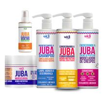 Kit Juba Encrespando, Shampoo, Cond, Máscara e Blend