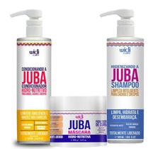 Kit Juba Máscara, Higienizando Shampoo e Condicionador Hidro-Nutritivo Widi Care