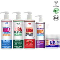 Kit Juba Shampoo + Co Wash + Encaracolando + Geleia + Máscara Widi Care