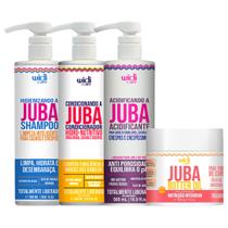 Kit Juba Shampoo + Condicionador + Acidificante + Mascara Butter Oil Capilar Vegano Widi Care Kit Juba Shampoo + Condicionador + Acidificante + Mascara Butter Oil Capilar Vegano Widi Care