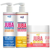 Kit Juba Shampoo Condicionador E Butter Oil Nutrição Intensiva Widi Care 500g