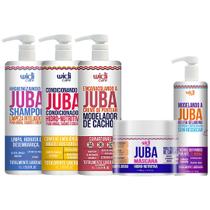 Kit Juba Shampoo Condicionador Mascara Hidratação Geleia E Encaracolando Widi Care Grande Litro