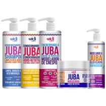 Kit Juba Shampoo Condicionador Mascara Hidratação Geleia E Encrespando Widi Care Grande Litro