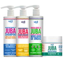 Kit Juba Shampoo Condicionador Mascara Reconstrução E Ondulando A Juba Widi Care 500ml