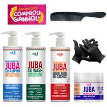 Kit Juba Widi Care Shampoo + Co Wash + Encaracolando + Máscara Hidro-nutritiva