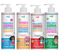 Kit Jubinha Shampoo Condicionador Gelatina Creme Pesadinho - WIDI CARE